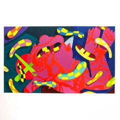 KAWS, Alone & Again, 2018, Serigrafia a colori su carta intelata, edizione di 100 esemplari