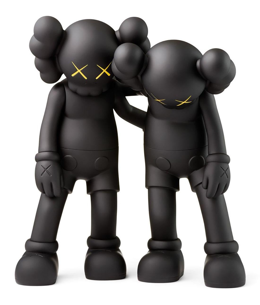 KAWS Along The Way (BLACK). New and unopened in its original packaging. The KAWS Along The Way figurine is a rendition of the artist's 2013 18 foot wood sculpture originally exhibited at Mary Boone gallery NY. 

Medium: Vinyl Paint & Cast Resin