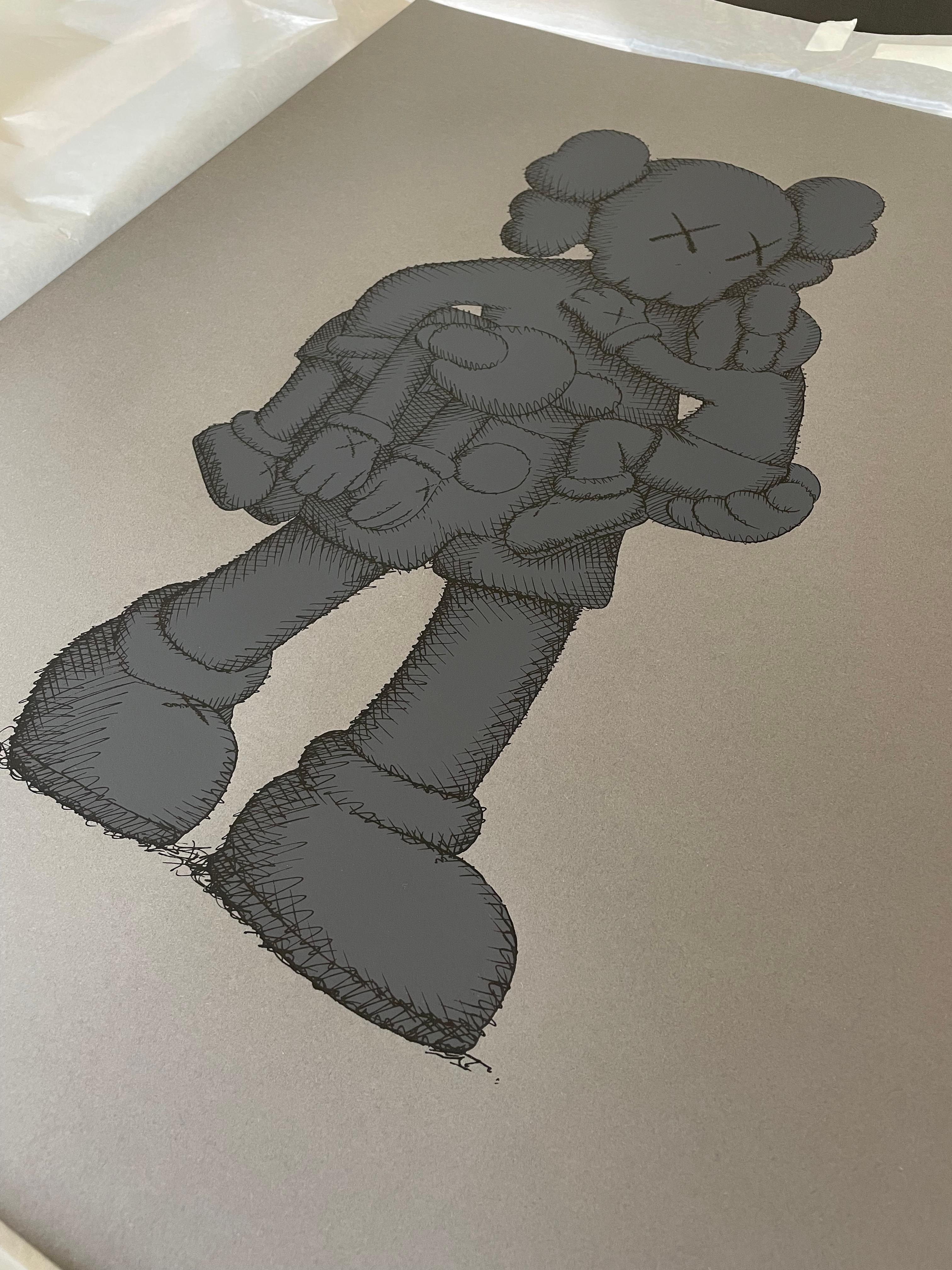 Limited Edition of 100
Screen print on Colorplan Dark Grey paper.
Publisher - Kaws in collaboration with The Modern shop.

30 × 24 in
76.2 × 61 cm