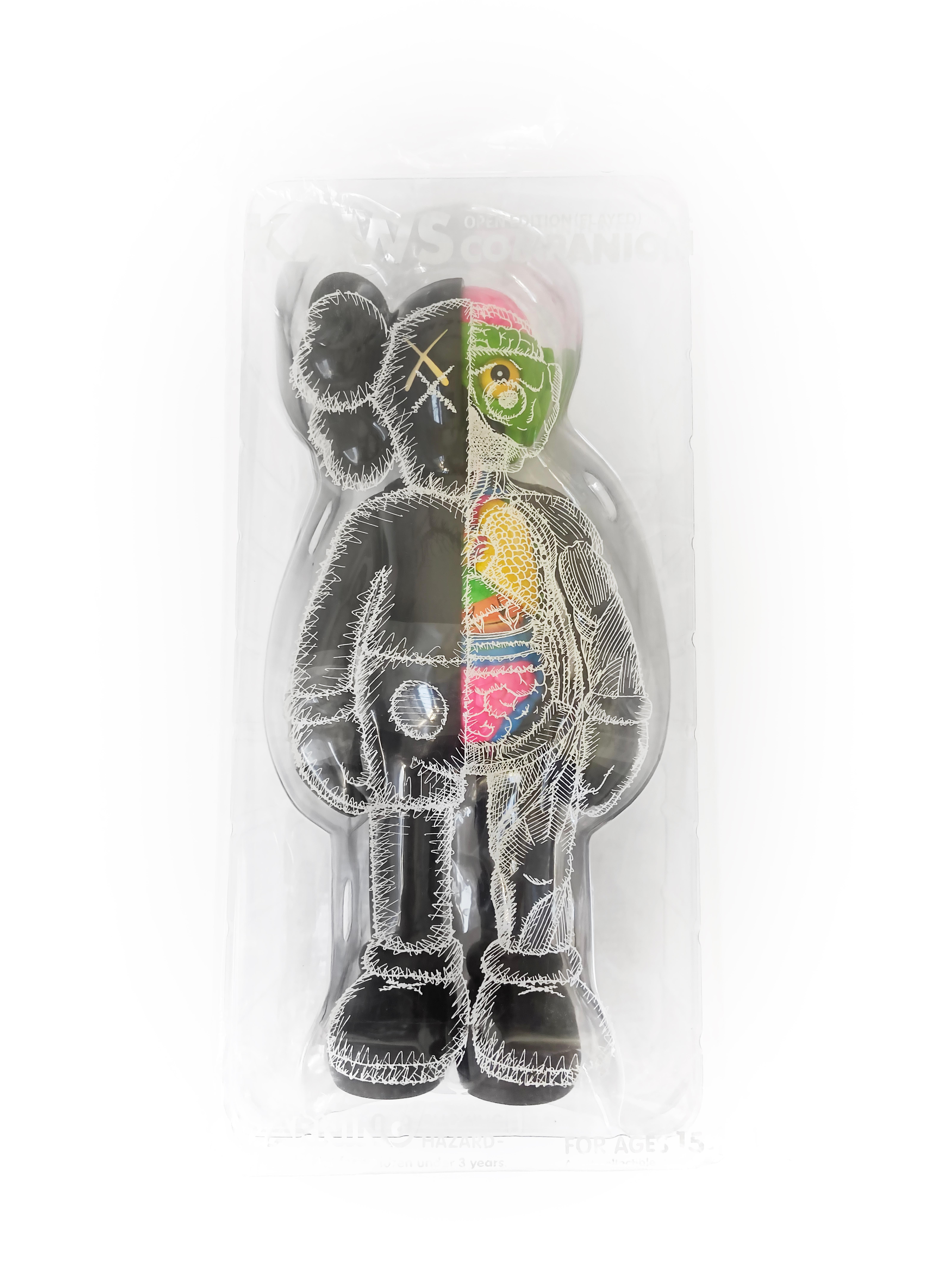 KAWS Companion 2016: Set of 6 works. Each new and sealed in original packaging. Published by Medicom Japan in conjunction with the exhibition, KAWS: Where The End Starts at the Modern Art Museum of Fort Worth. These figurines have since sold out.