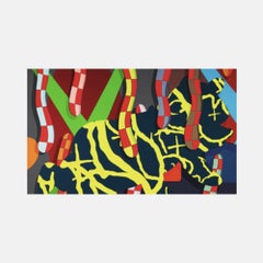 KAWS, Far Far Down, 2018, Serigrafia a colori su carta intelata, edizione di 100 esemplari