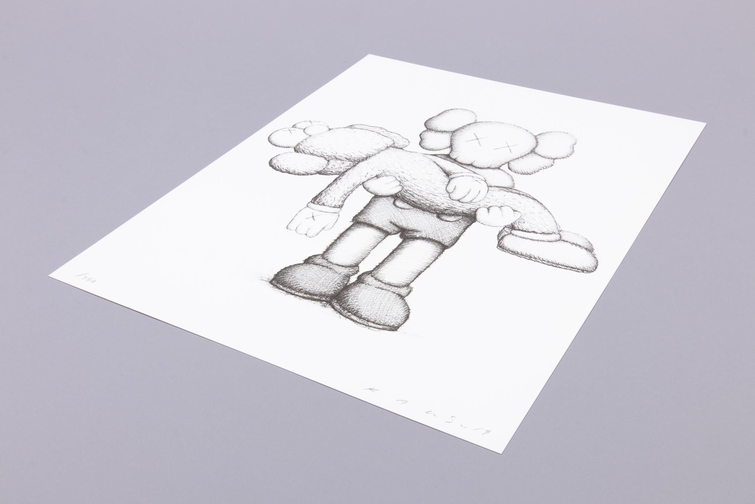 KAWS, Gone - Screenprint incl. Limited Edition Catalogue, Signed Print For Sale 5
