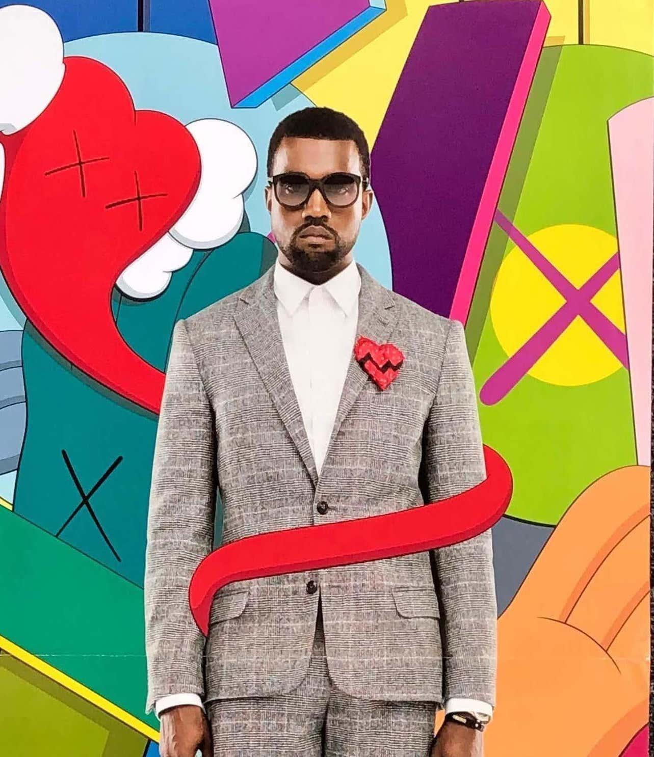 KAWS Illustration Art:
KAWS Kanye West 808s & Heartbreak album poster 2008.

Offset lithograph; 12 x 24 inches. 1st edition 2008. 

Good overall condition with the exception of some minor signs of handling; contains center-fold as originally