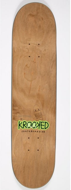 KAWS - Scarce Early Limited Edition Green Snake Skate Deck Skateboard 88/400