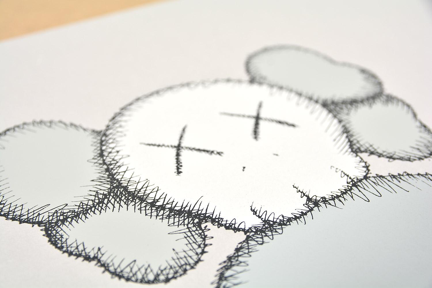 KAWS - SHARE Hand signed & numbered - Modern Art Companion & Pink BFF Grey Pink For Sale 3