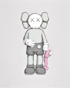 Used KAWS - SHARE Hand signed & numbered - Modern Art Companion & Pink BFF Grey Pink