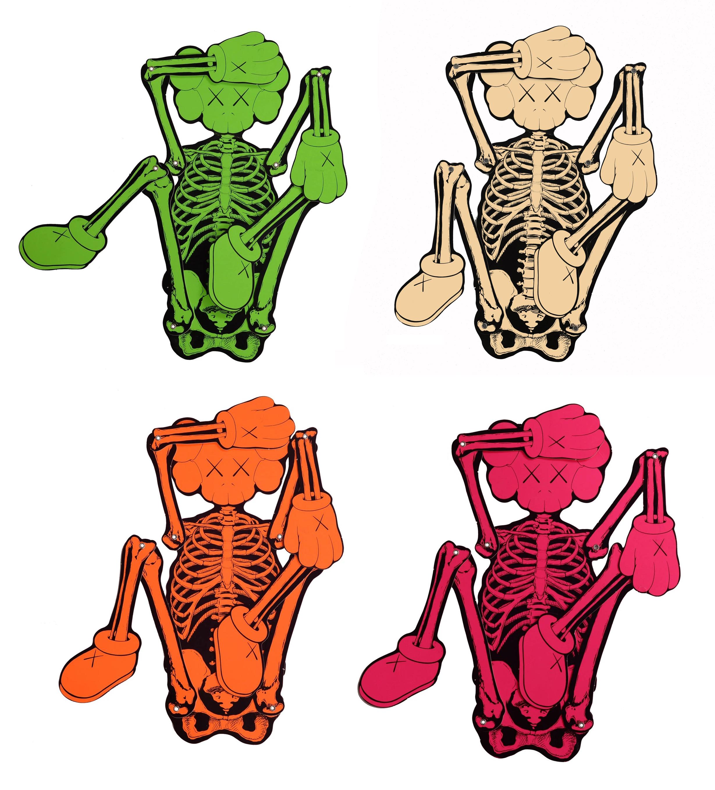 kaws skeleton drawing