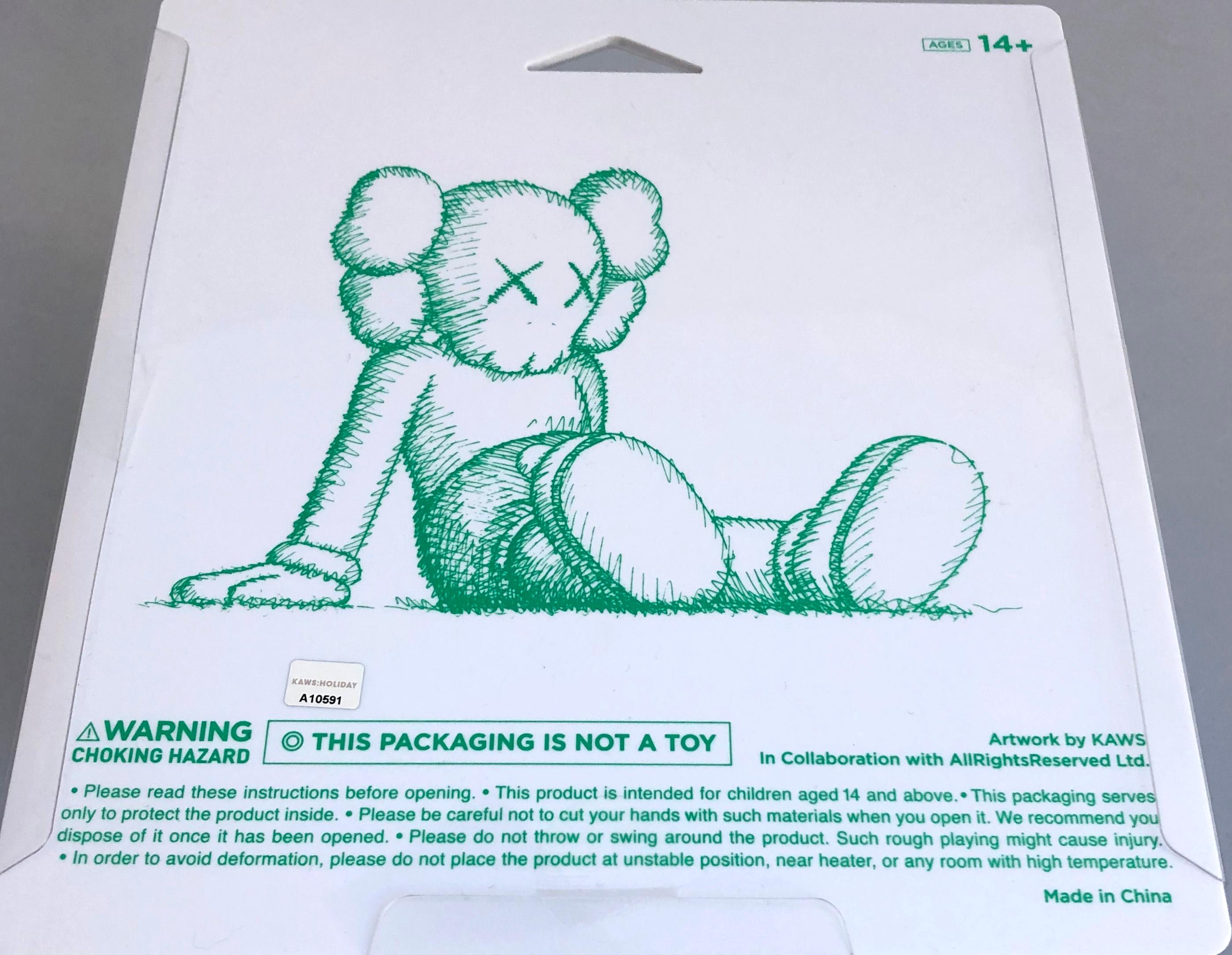 KAWS Brown Holiday Companion (KAWS Taipei) 
This figurine features KAWS' signature character COMPANION in a resting seated position. The piece was published by All Rights Reserved to commemorate the debut of KAWS’ largest sculptural endeavor to