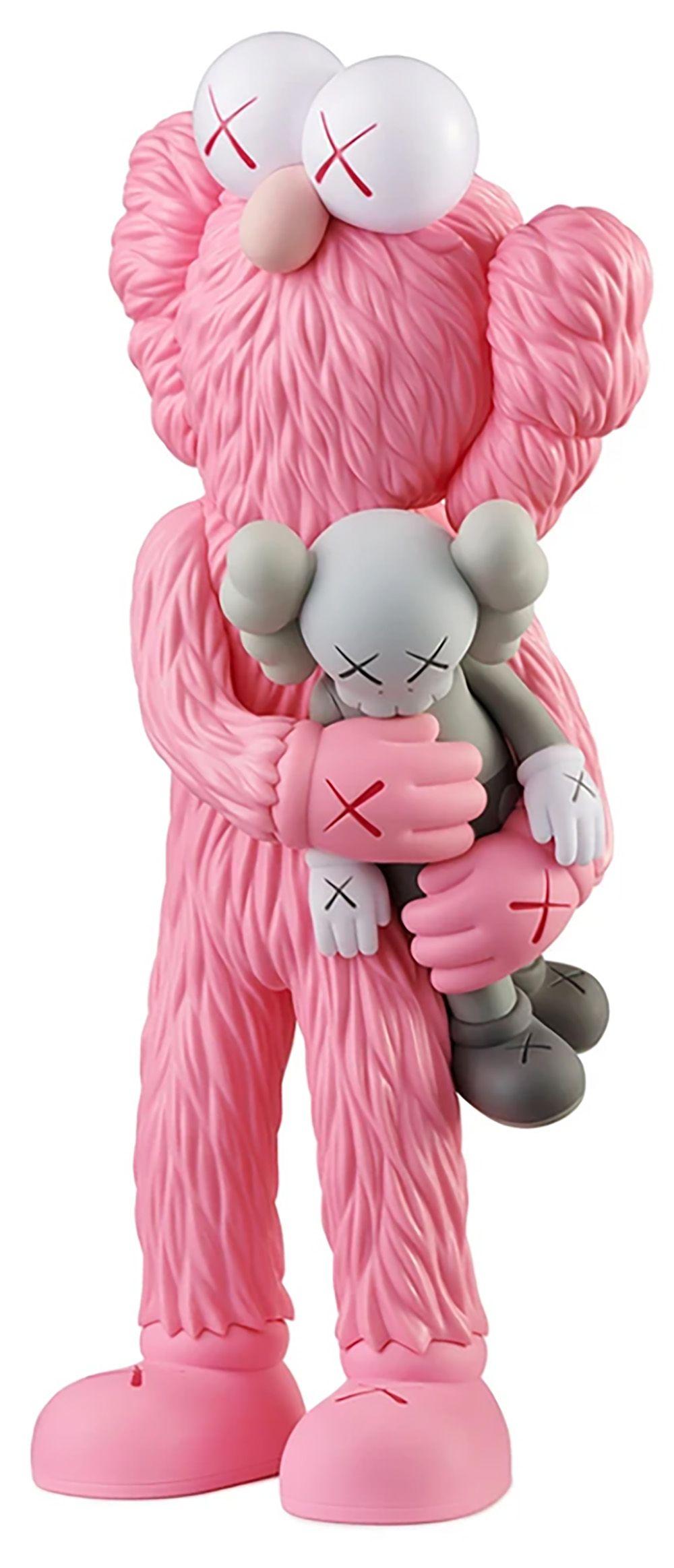 KAWS TAKE: Set of 2 Works - each new in original packaging. 
These standout KAWS figurative pieces are a variation of KAWS' large scale TAKE sculpture - a key highlight of the exhibition, 'KAWS BLACKOUT at Skarstedt Gallery London in 2019 - the