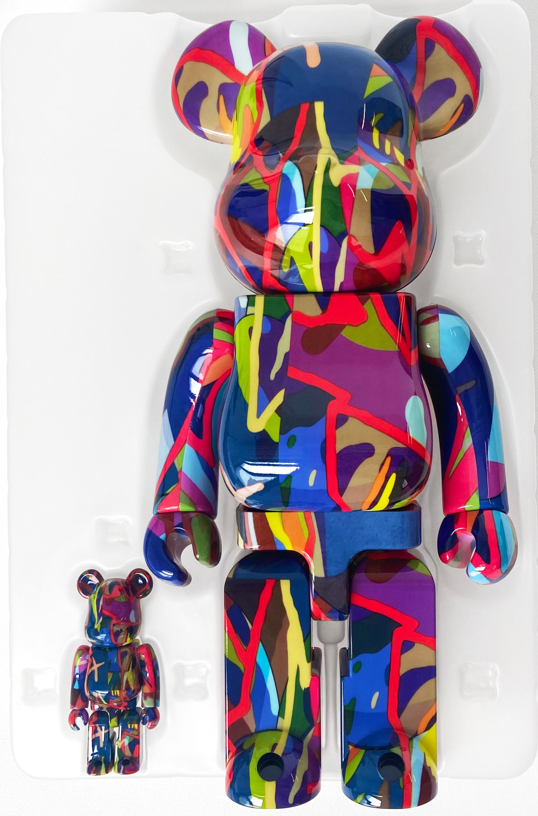 KAWS Tension Bearbrick 400%:
This much sought-after KAWS Tension Be@rbrick figure features the artist's signature 