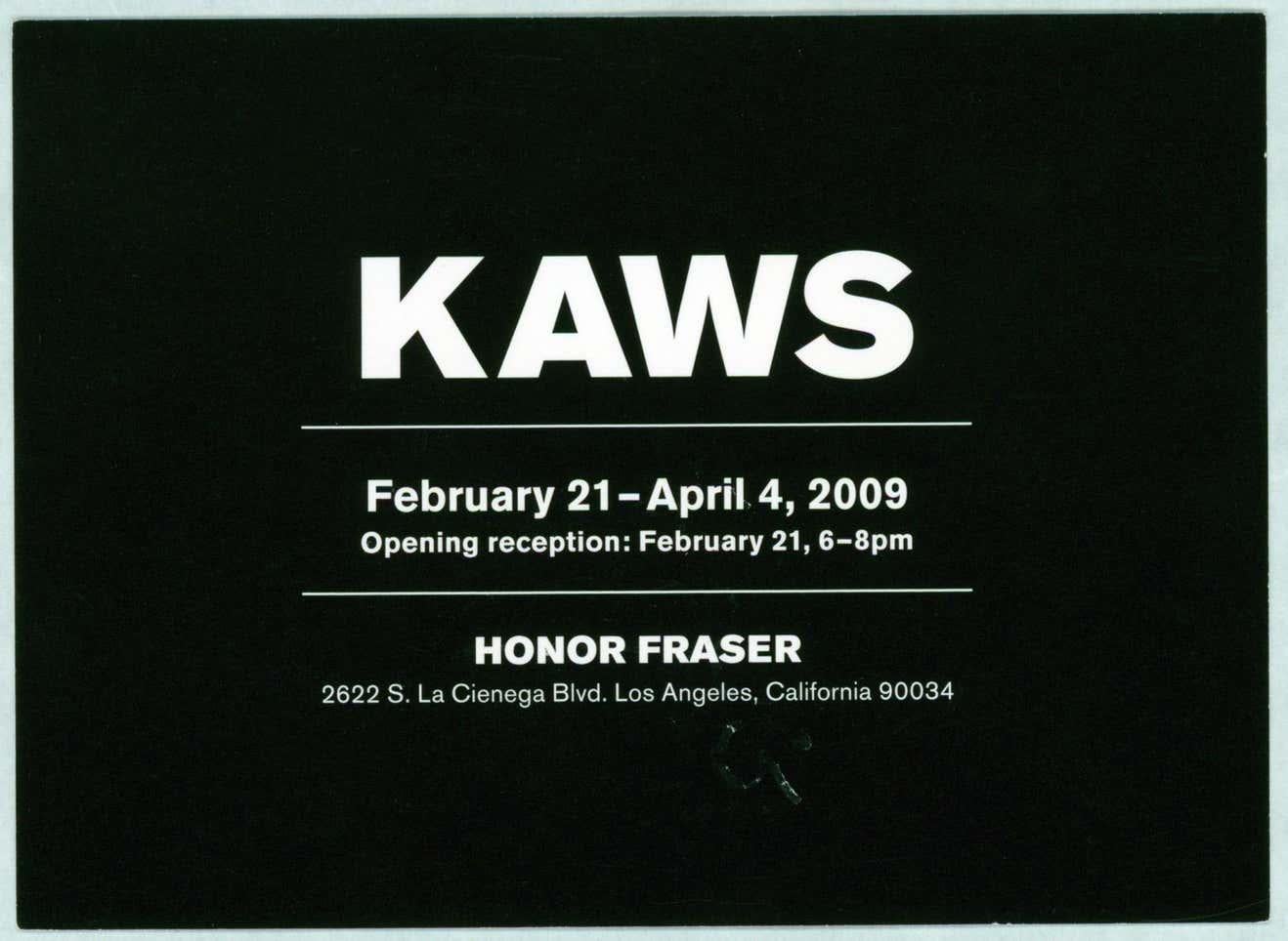 KAWS The Long Way Home, announcement de l'exposition 2009 1