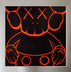 KAWS Senza Titolo Compagno Arancione Litografia Firmata