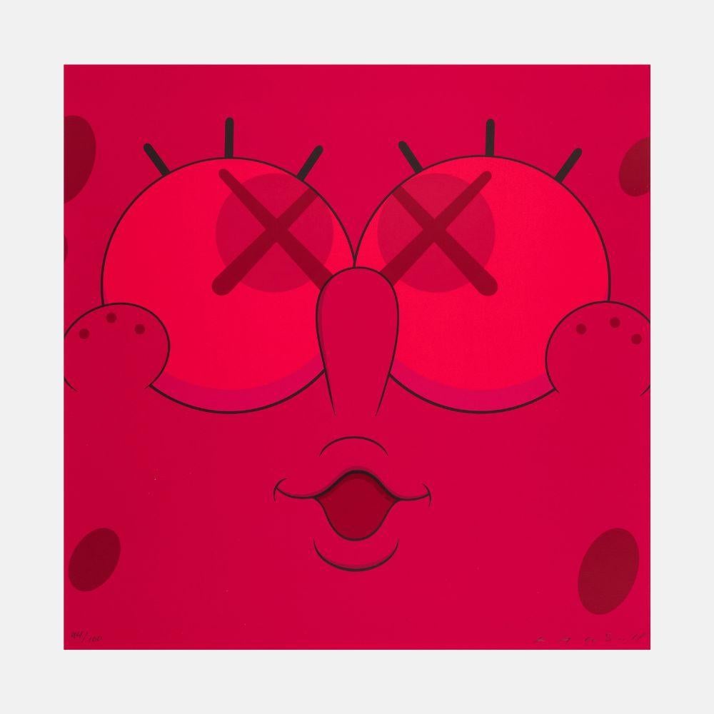 KAWS Abstract Print - Kawsbob (Red)