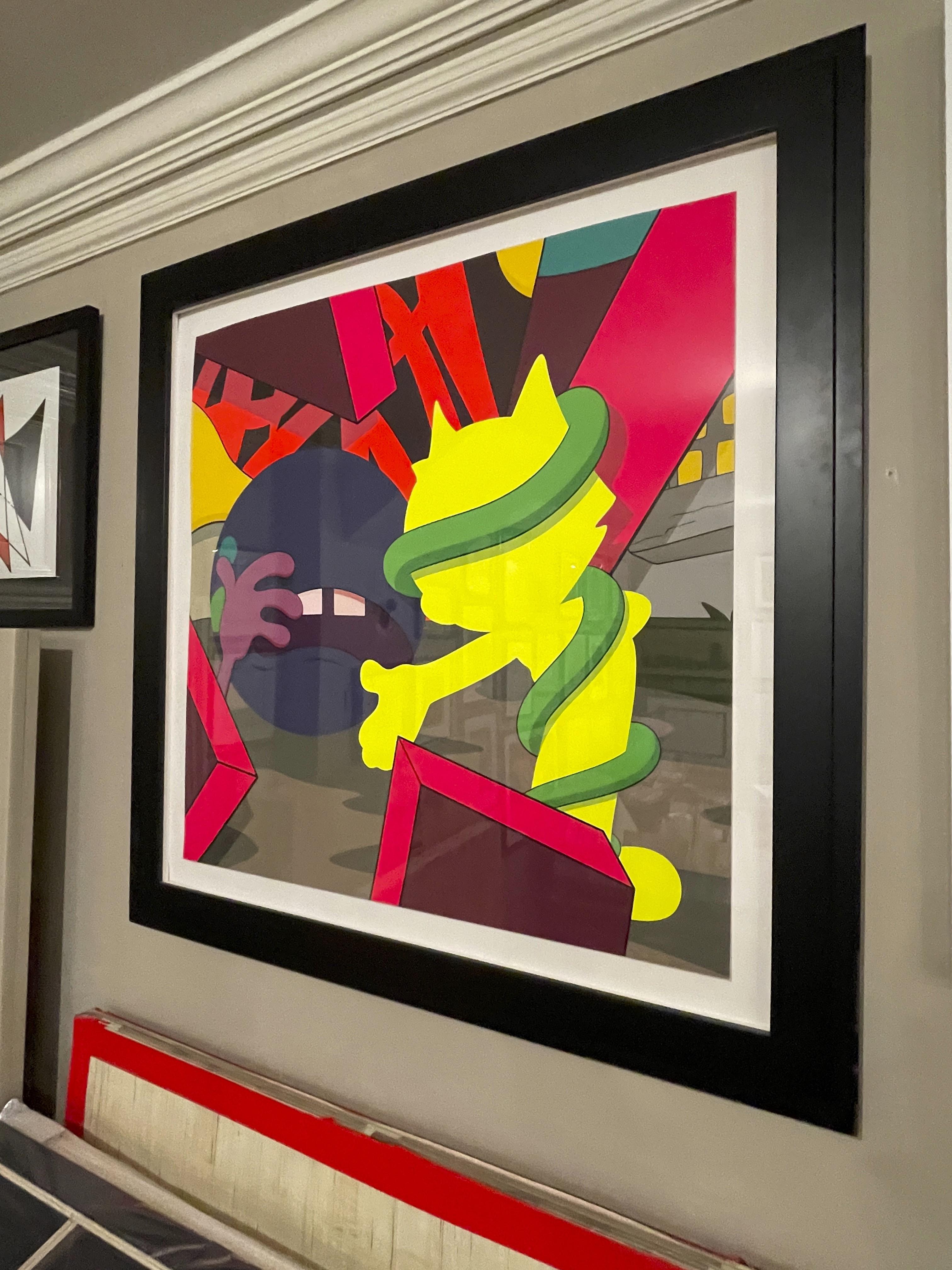 Presenting the Past - Black Figurative Print by KAWS