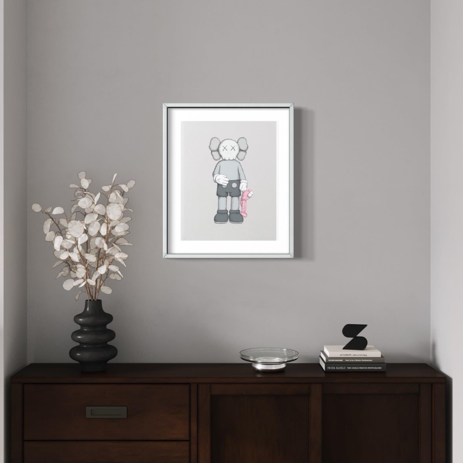 Share, 2020
Screenprint on Stonhenge grey paper
Signed, numbered and dated 
In mint condition (as acquired from the publisher)
The piece is offered unframed.
Edition number might vary from what is shown in the images.

KAWS’s COMPANIONS rank amongst
