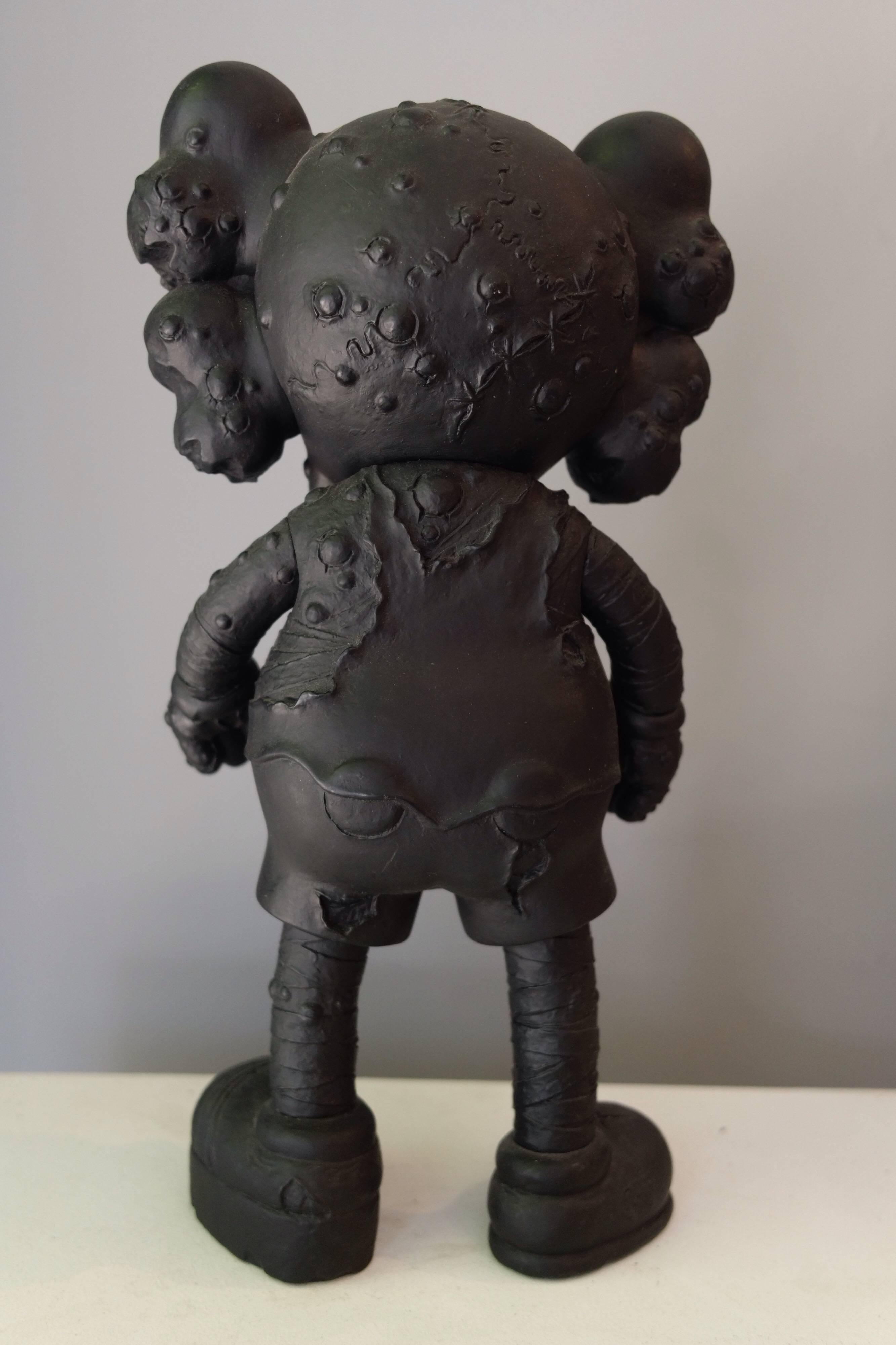 Kaws, Pushead version companion, 2005. 
Original fake. 

Black. 
Painted cast vinyl. 
From an edition of 500. 
In its original packaging / box. 
Produced and manufactured Medicom Toy Corporation, China. 

About the artist: 
Born Brian Donnelly in