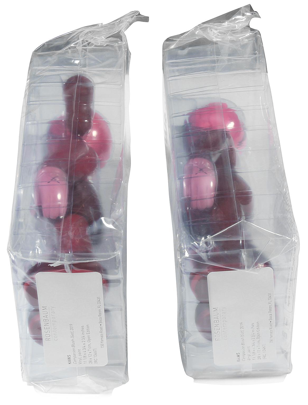 2019 Companion Blush Set of two vinyl figures by KAWS from Medicom Toy Corp.  For Sale 1