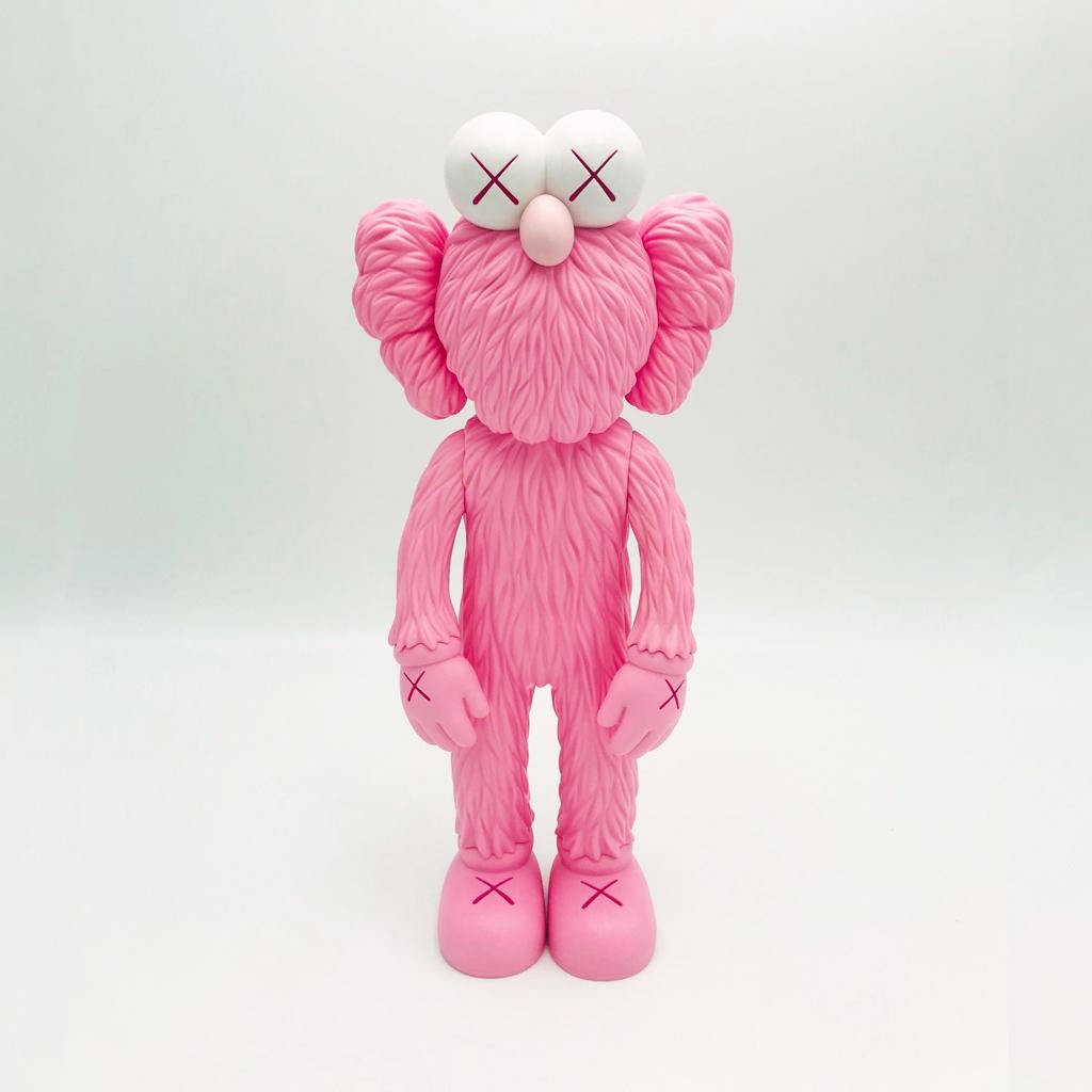 KAWS Figurative Sculpture - BFF (Pink)