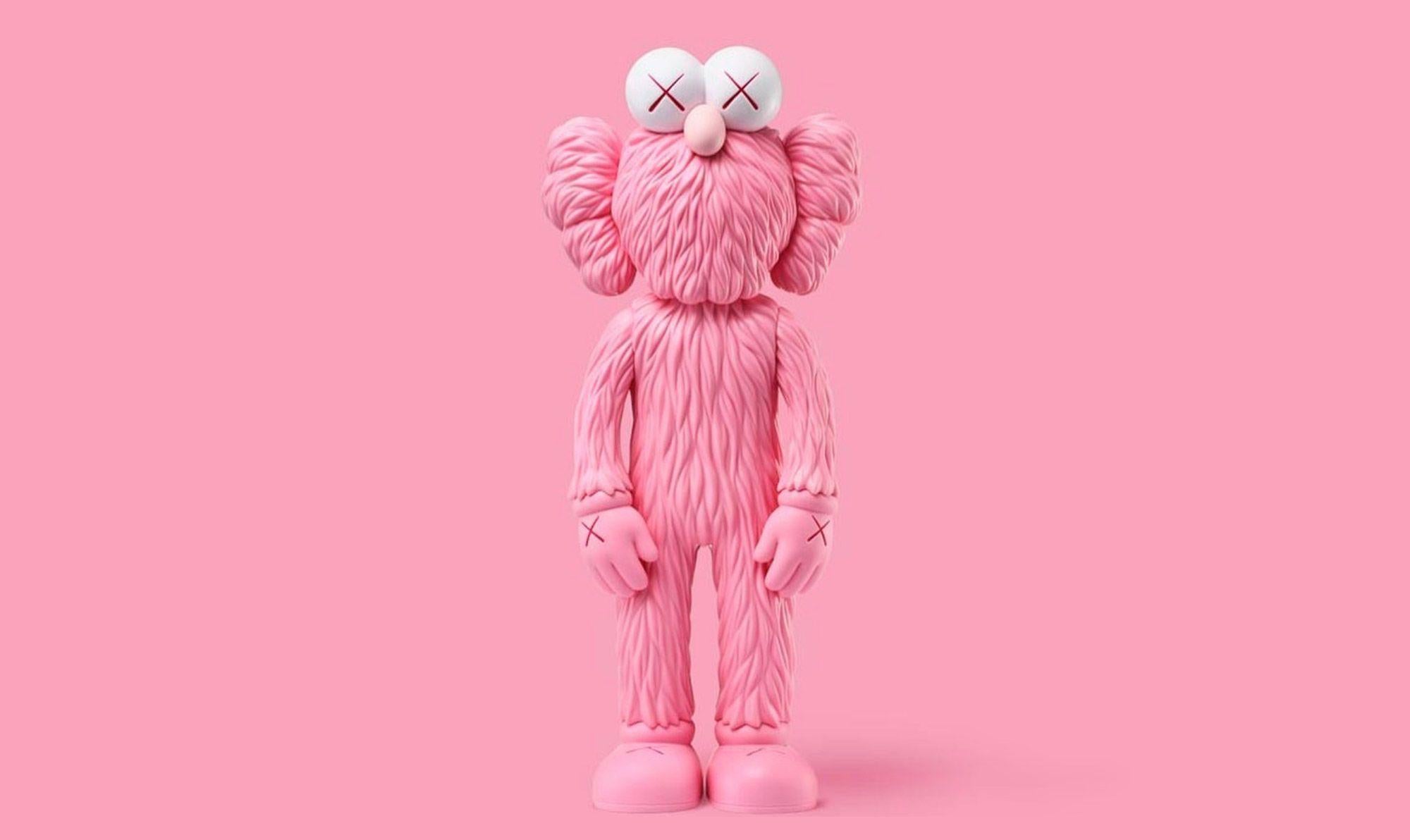 BFF Pink  - Sculpture by KAWS