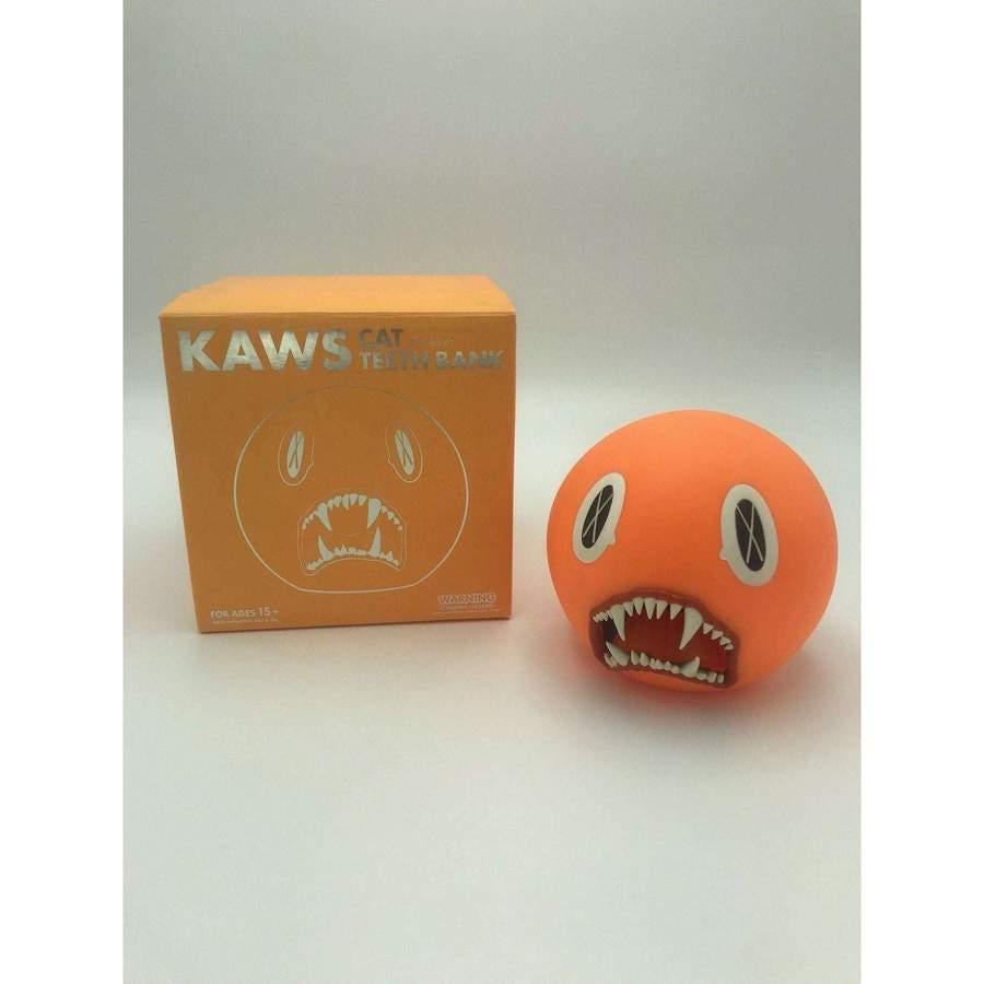 Cat Teeth Bank (Orange) - Contemporary Sculpture by KAWS