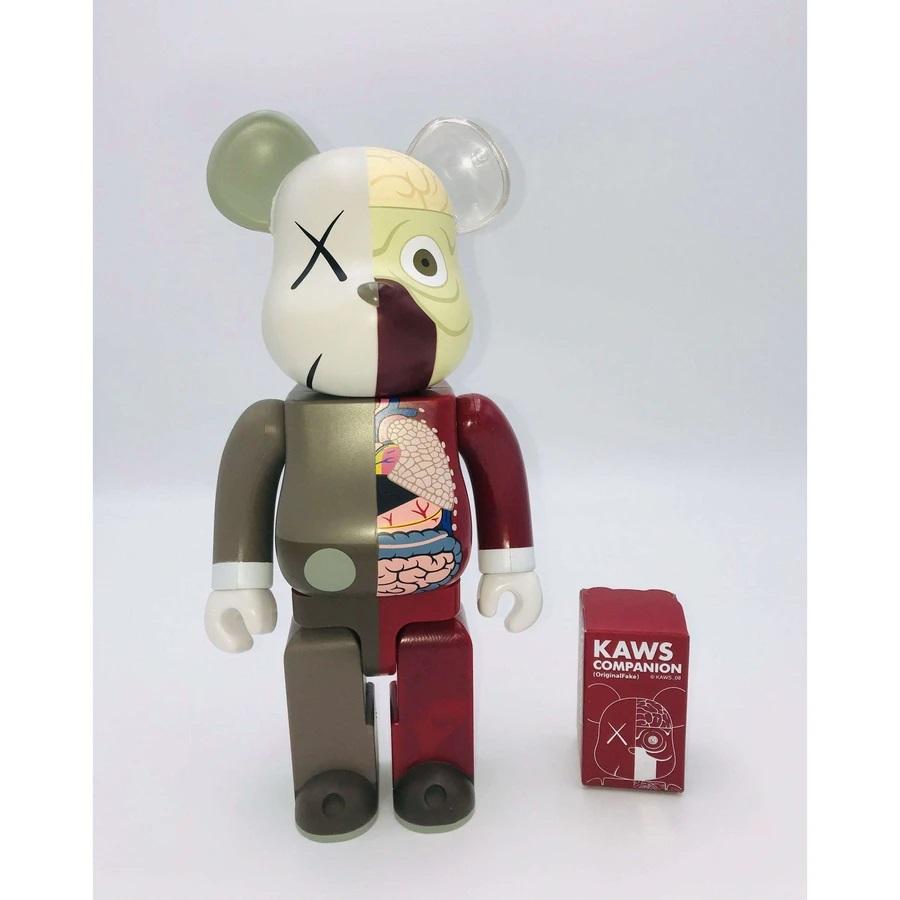 Dissected Companion Bearbrick set (Red) 400% & 100% - Sculpture by KAWS