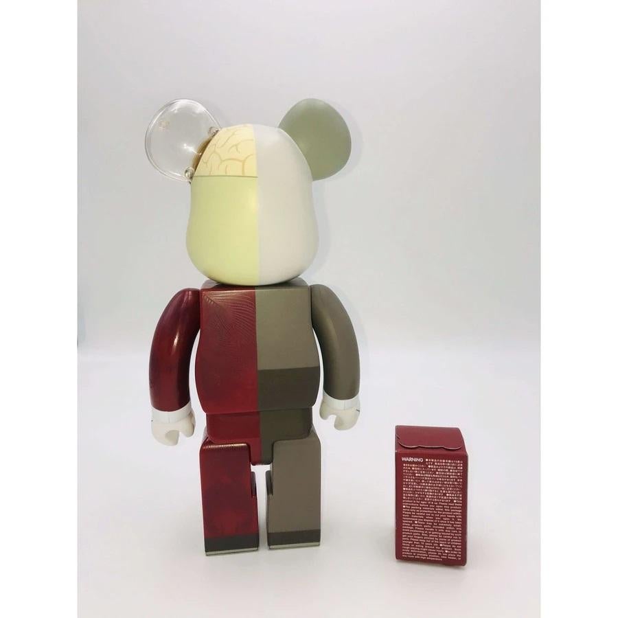 Dissected Companion Bearbrick set (Red) 400% & 100% - Black Figurative Sculpture by KAWS