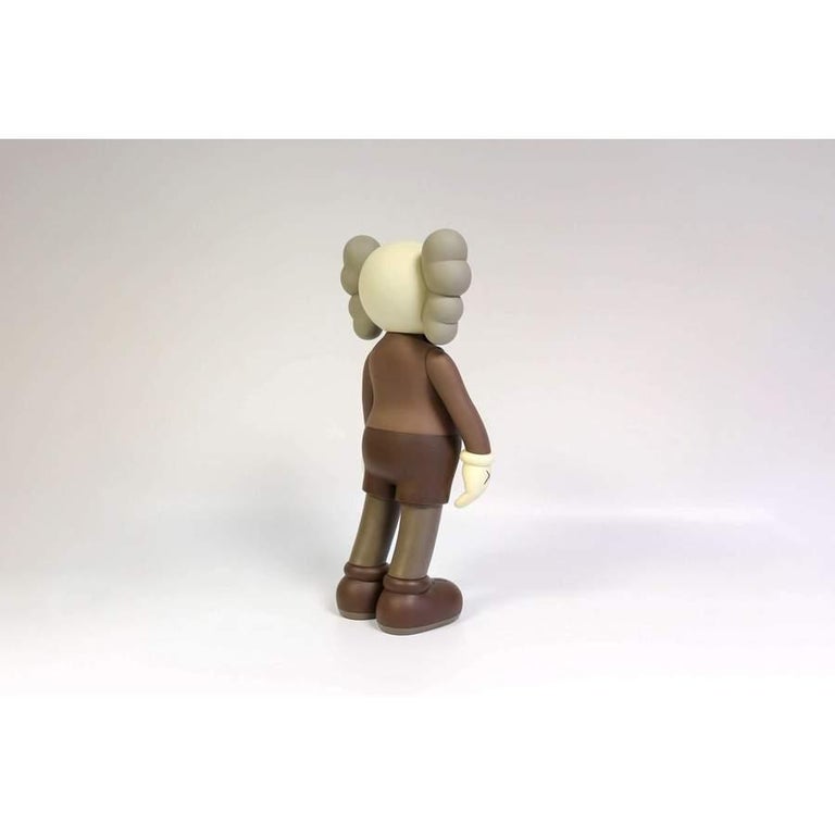 Five Years Later Companion (Brown) - Gray Figurative Sculpture by KAWS