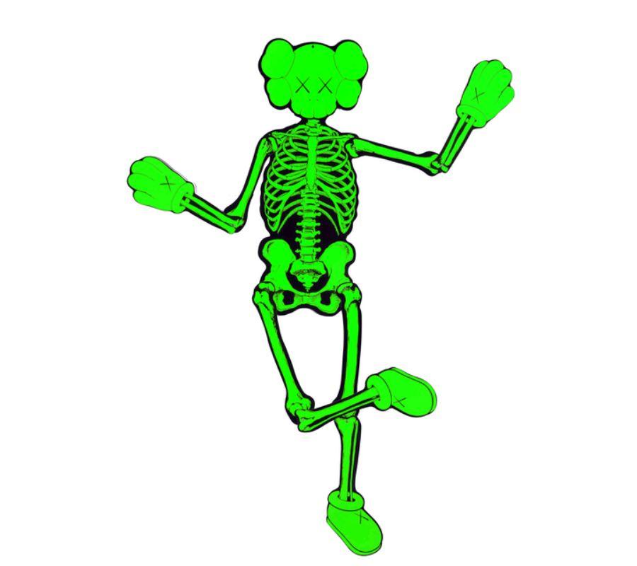 KAWS - Green Companion Skeleton For Sale at 1stDibs