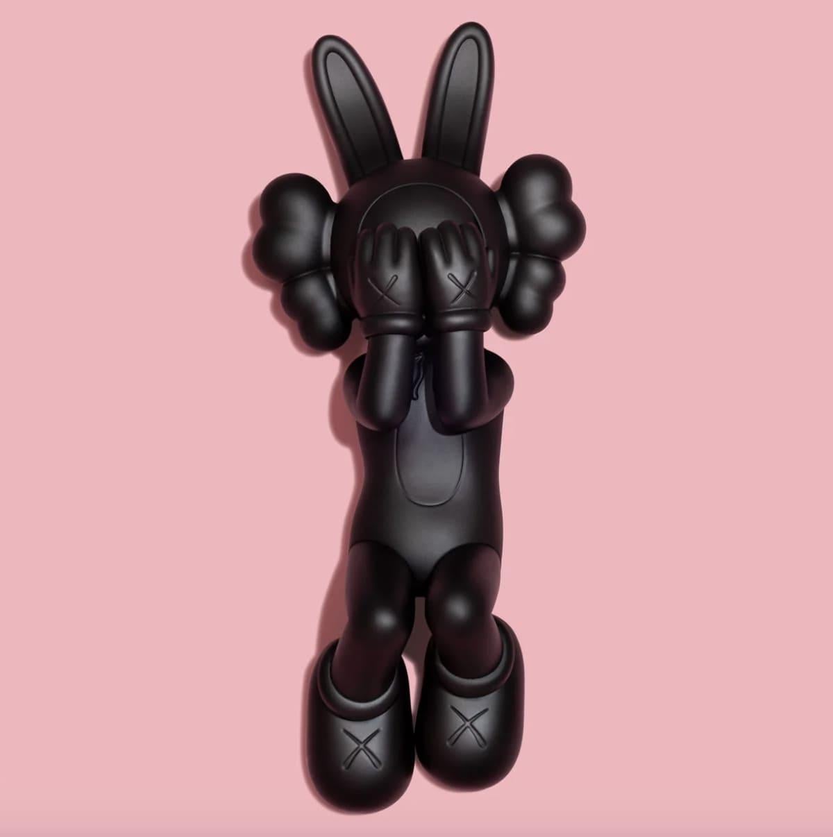 HOLIDAY INDONESIA - ACCOMPLICE Figure (Black) - Contemporary Sculpture by KAWS