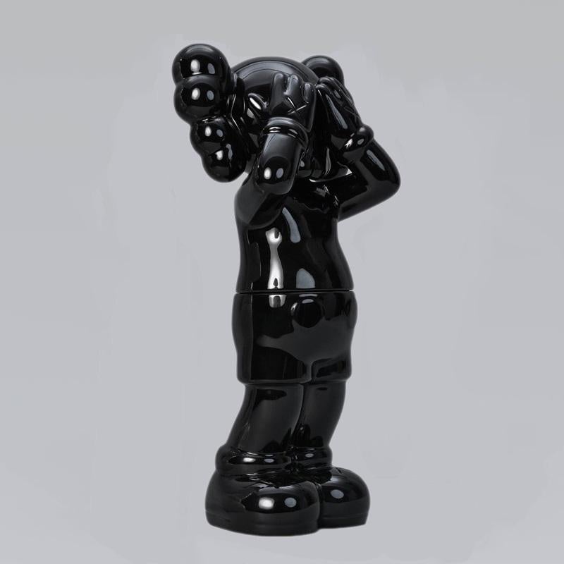 Holiday UK (Black Ceramic) - Sculpture by KAWS