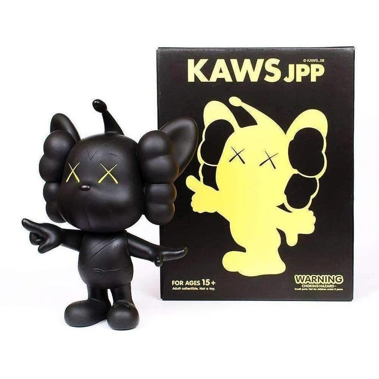 KAWS Figurative Sculpture - JPP (Black)