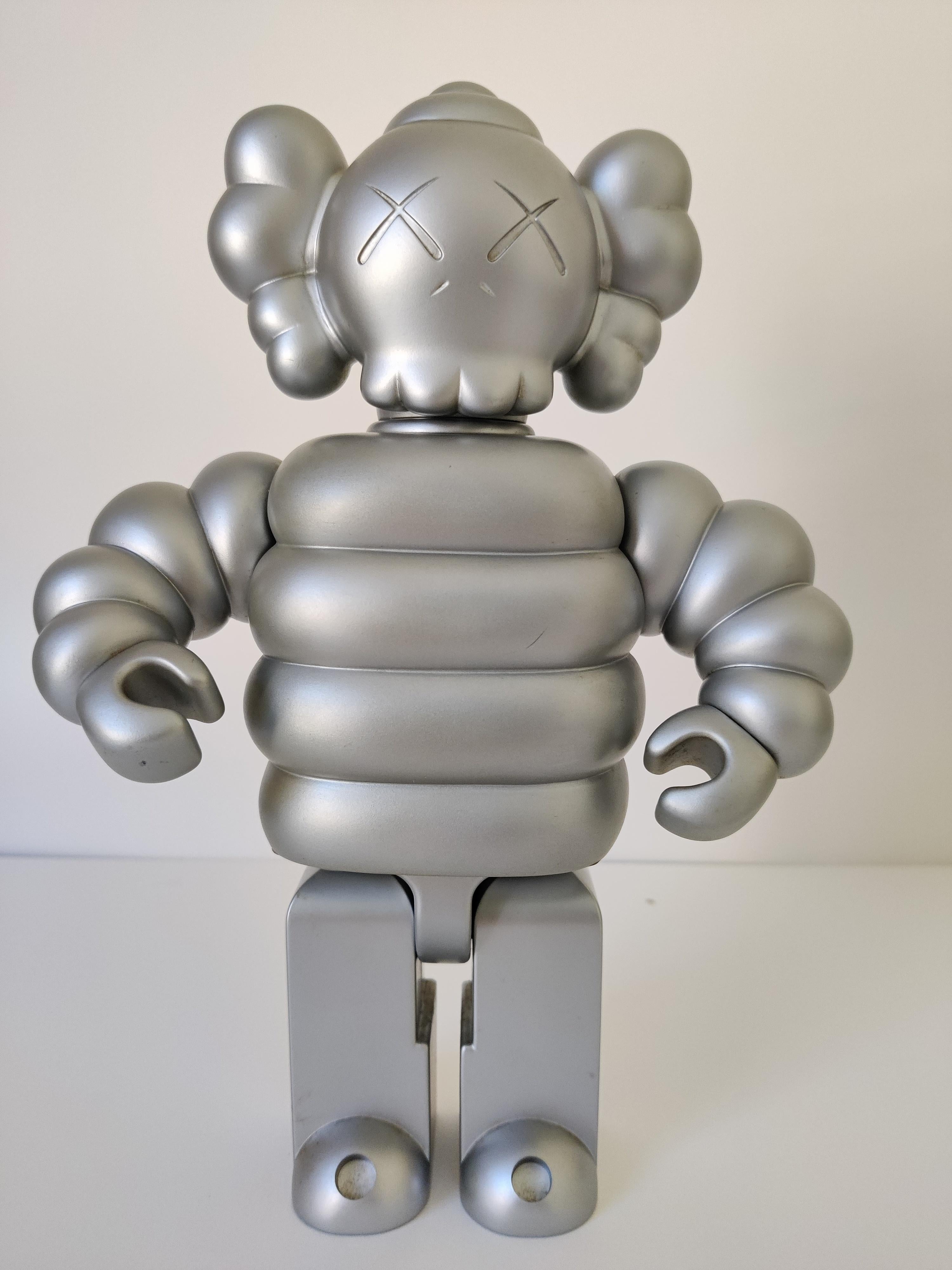 KAWS 
400% Mad Hectic Kubrick, 2003
Painted cast vinyl
10 h × 6¾ w × 3½ d in (25 × 17 × 9 cm)
Stamped signature and date to reverse '© KAWS..03'. 
Impressed title and manufacturer's mark to underside 'Kubrick Medicom Toy'. This work is from an