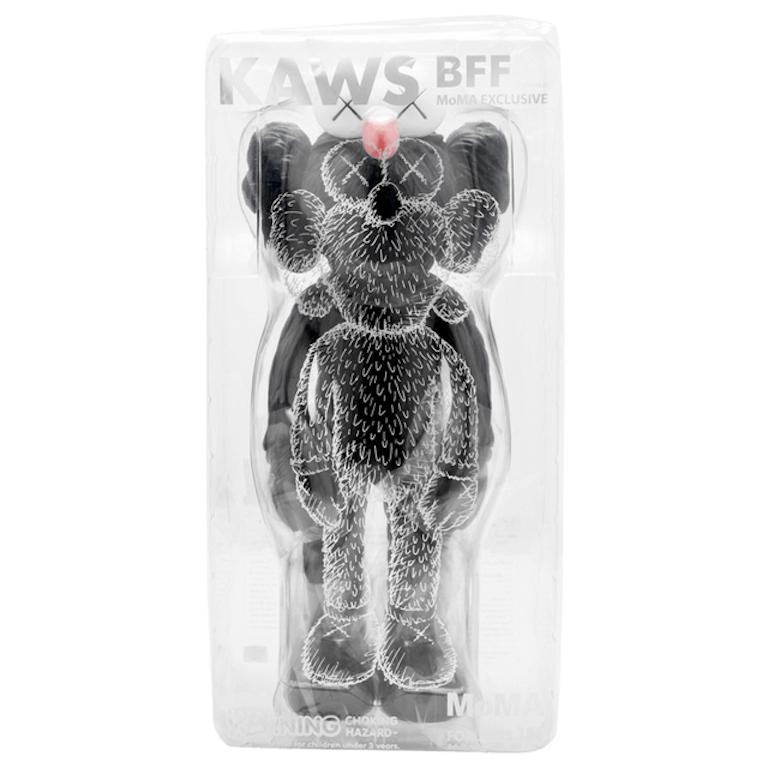 KAWS
BBF - Black

KAWS is a multi-faceted artist straddling the worlds of art and design in his prolific body of work that ranges from paintings, murals, and large-scale sculptures to product design and toy-making. His iconic “XX” signature has its