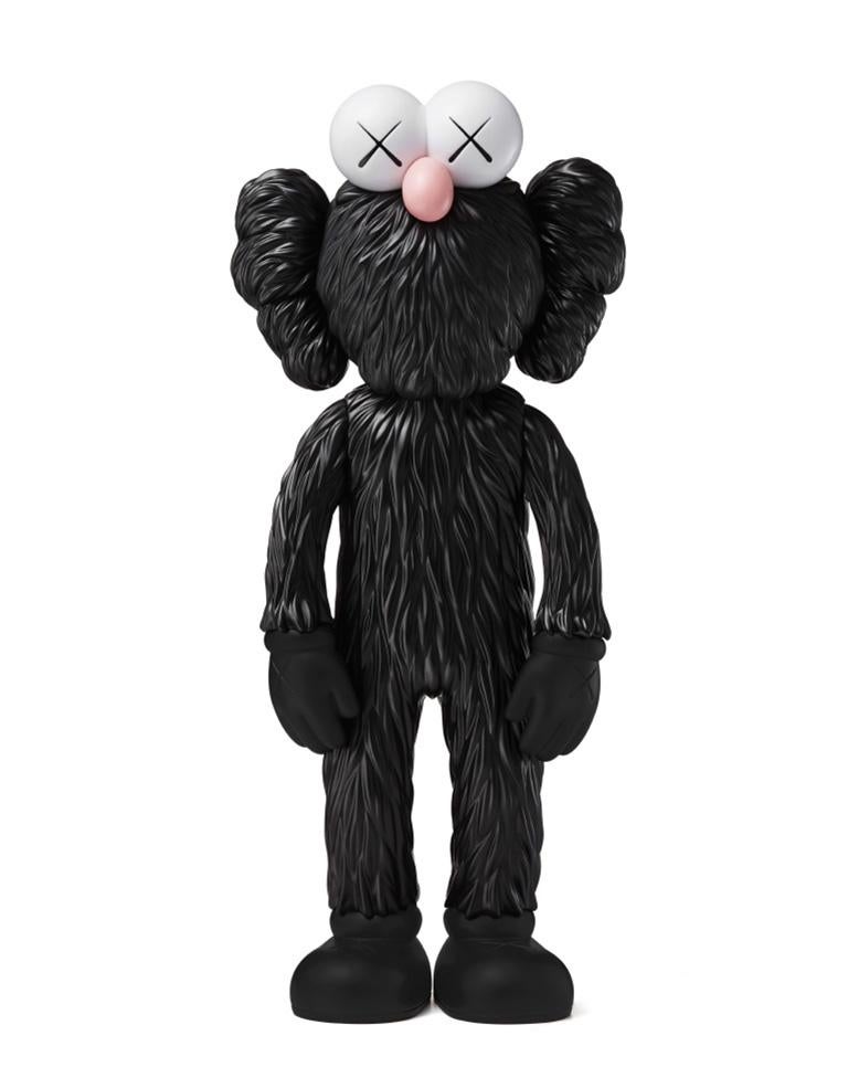 BFF (Black)
Date of creation: 2018
Medium: Sculpture
Media: Vinyl
Edition: Open
Size: 33.5 x 14.5 x 8.3 cm
Observations:
Vinyl sculpture published in 2018 by KAWS/ORIGINALFAKE 
Medicom Toys. Sent inside its original box.
Following Andy Warhol
s