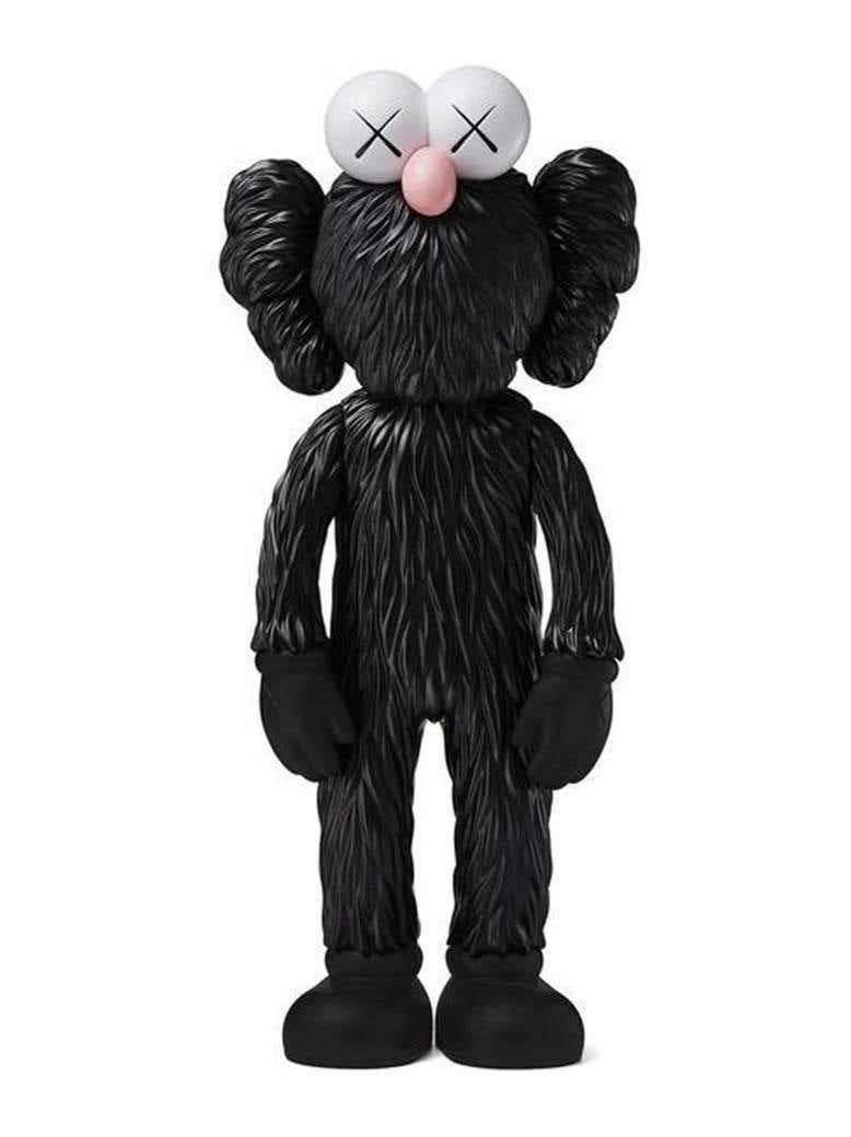 KAWS BFF Black & KAWS TAKE Black (set of 2 KAWS Companions): 
A well-received KAWS figure set featuring KAWS' smaller scale BFF sculpture originally on display in Los Angeles's Playa Vista neighborhood: and a variation of KAWS' large scale TAKE