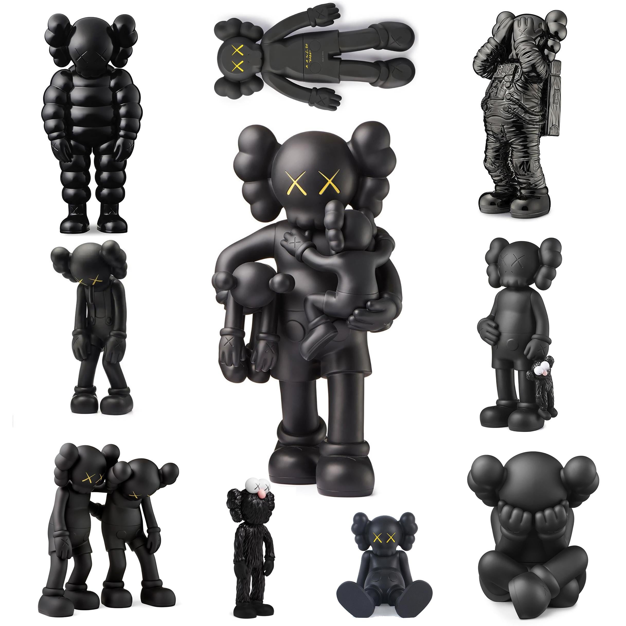 KAWS Black Companions : lot de 10 (KAWS Companion 2018-2021)