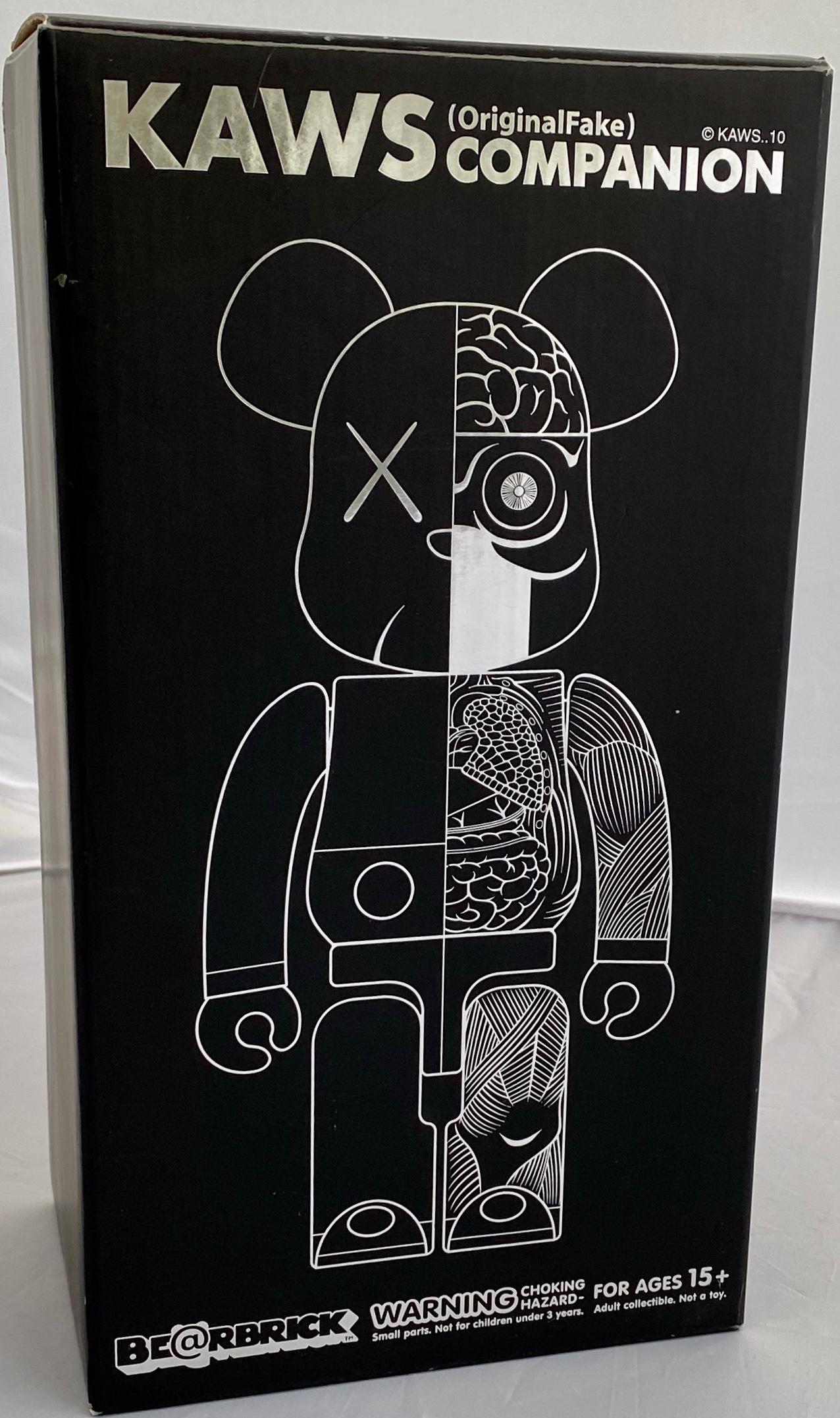 KAWS Black Dissected 400% Bearbrick Companion (KAWS Be@rbrick) For Sale 1