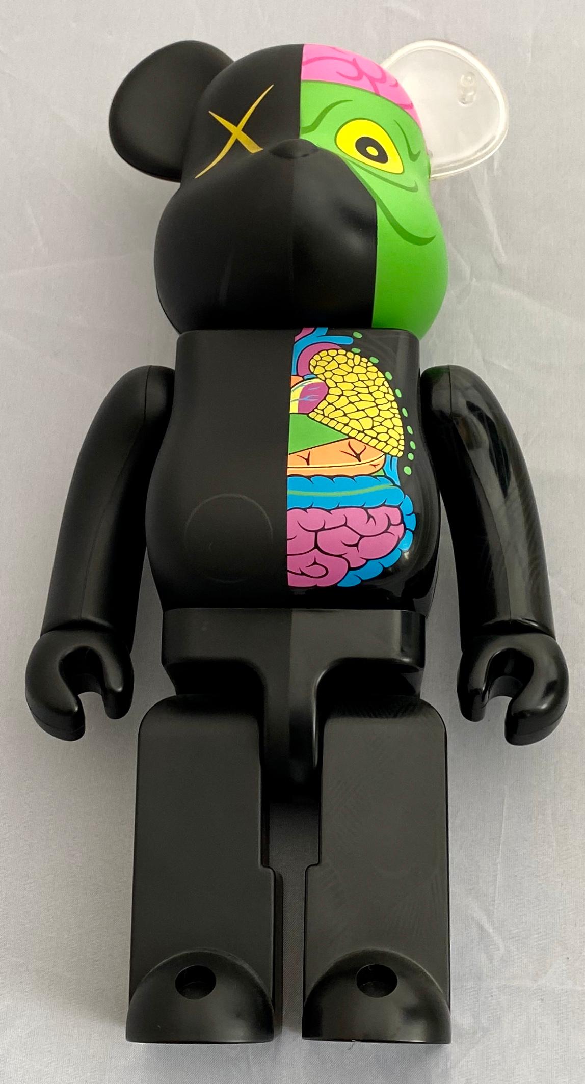 KAWS Black Dissected 400% Bearbrick Companion (KAWS black dissected Be@rbrick)  8