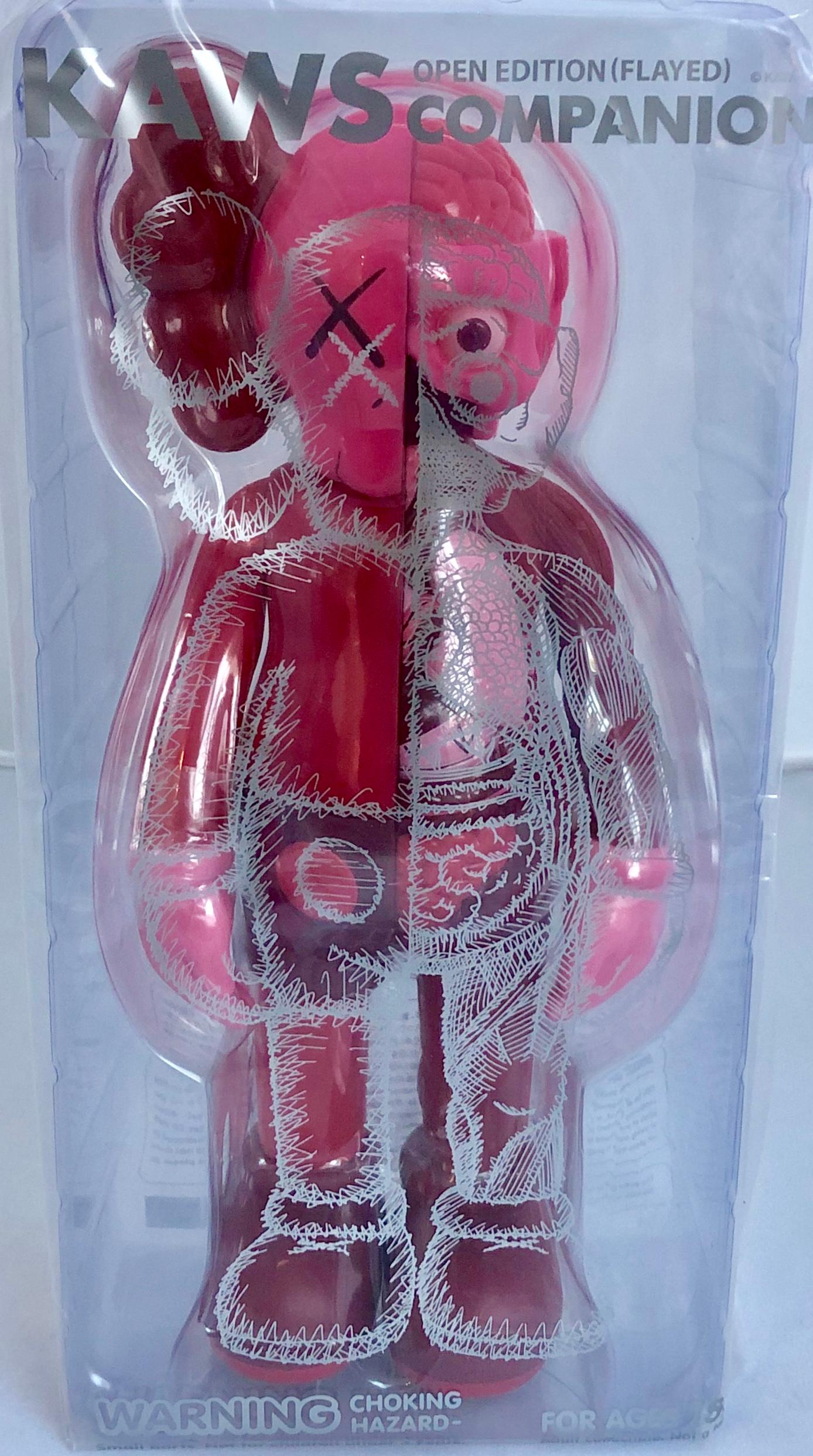 KAWS Blush Flayed Companion 2016: New and sealed in its original packaging. Published by Medicom Japan in conjunction with the exhibition, KAWS: Where The End Starts at the Modern Art Museum of Fort Worth. Never opened or displayed. 

Medium: Vinyl