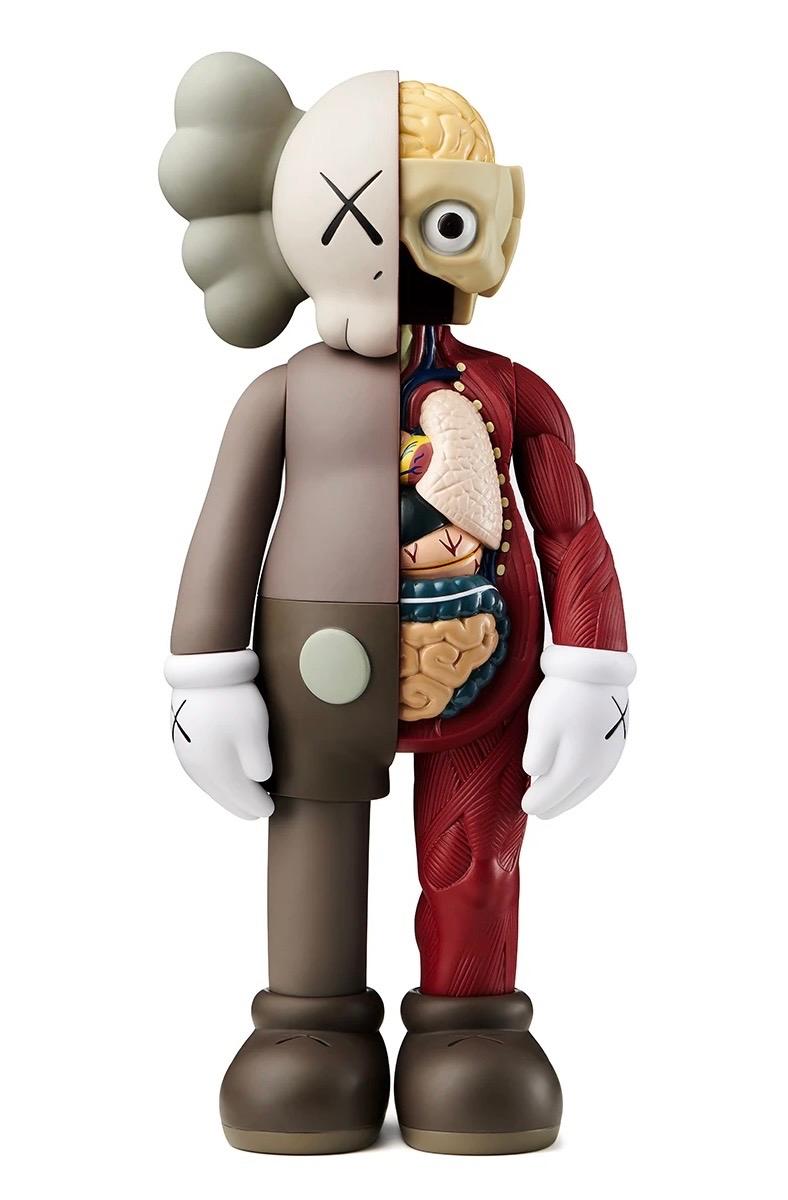 KAWS Companions 2016 (Set of 2 works):
KAWS Brown Flayed & KAWS Brown full body - each, new and sealed in their original packaging. These iconic KAWS figurative sculptures were published by Medicom Japan in conjunction with the exhibition, KAWS: