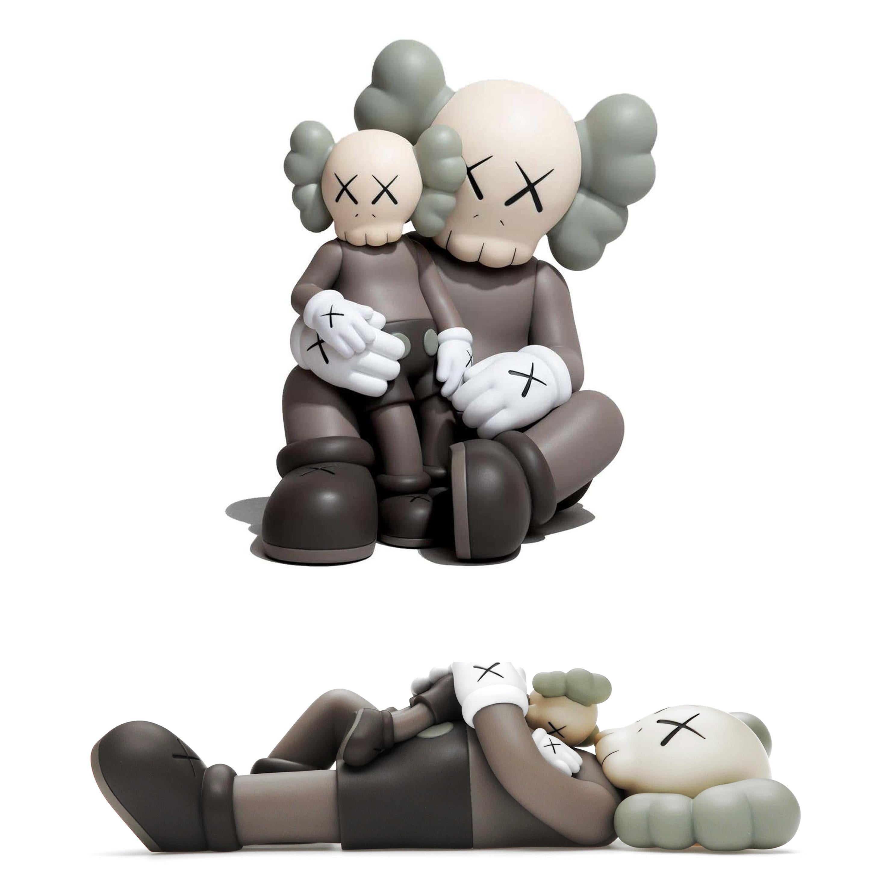 KAWS Changbai & KAWS Singapore brown: set of 2 works:

A set of 2 KAWS Holiday Companions, published on the occasion(s) of the debut of KAWS' larger-scale sculptures of same at: Changbai Mountain in Jilin Province, China (2022) and The Float at