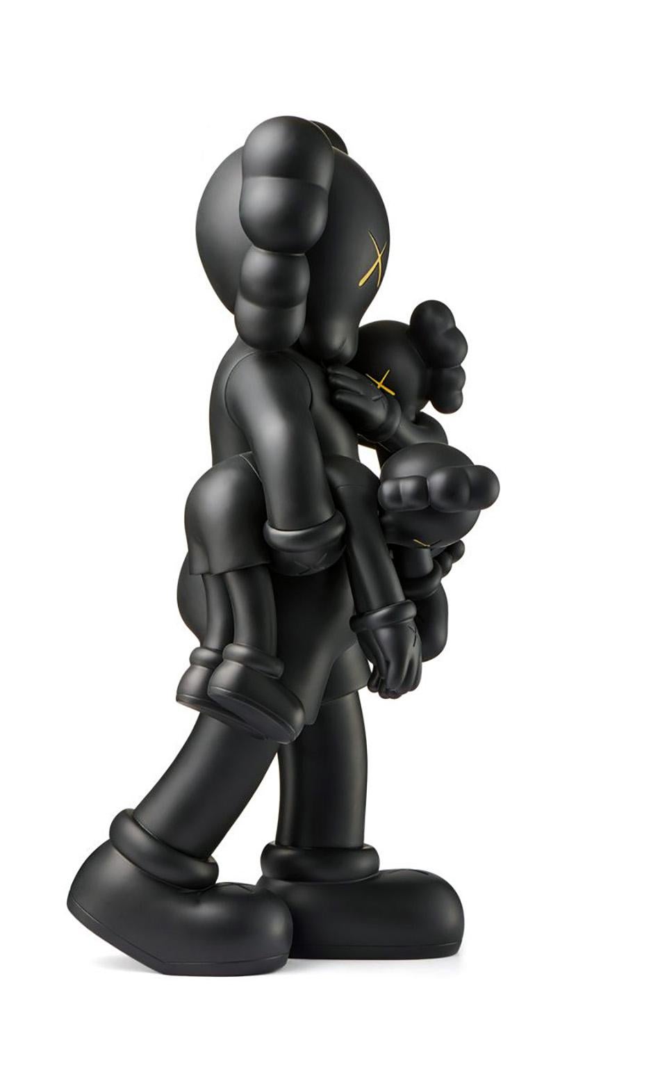 KAWS Clean Slate (Black), new & unopened in its original packaging. 
A well-received work and variation of Kaws' large scale Together sculpture held within the permanent collection of the Modern Art Museum of Fort Worth.

Medium: Vinyl & Cast Resin