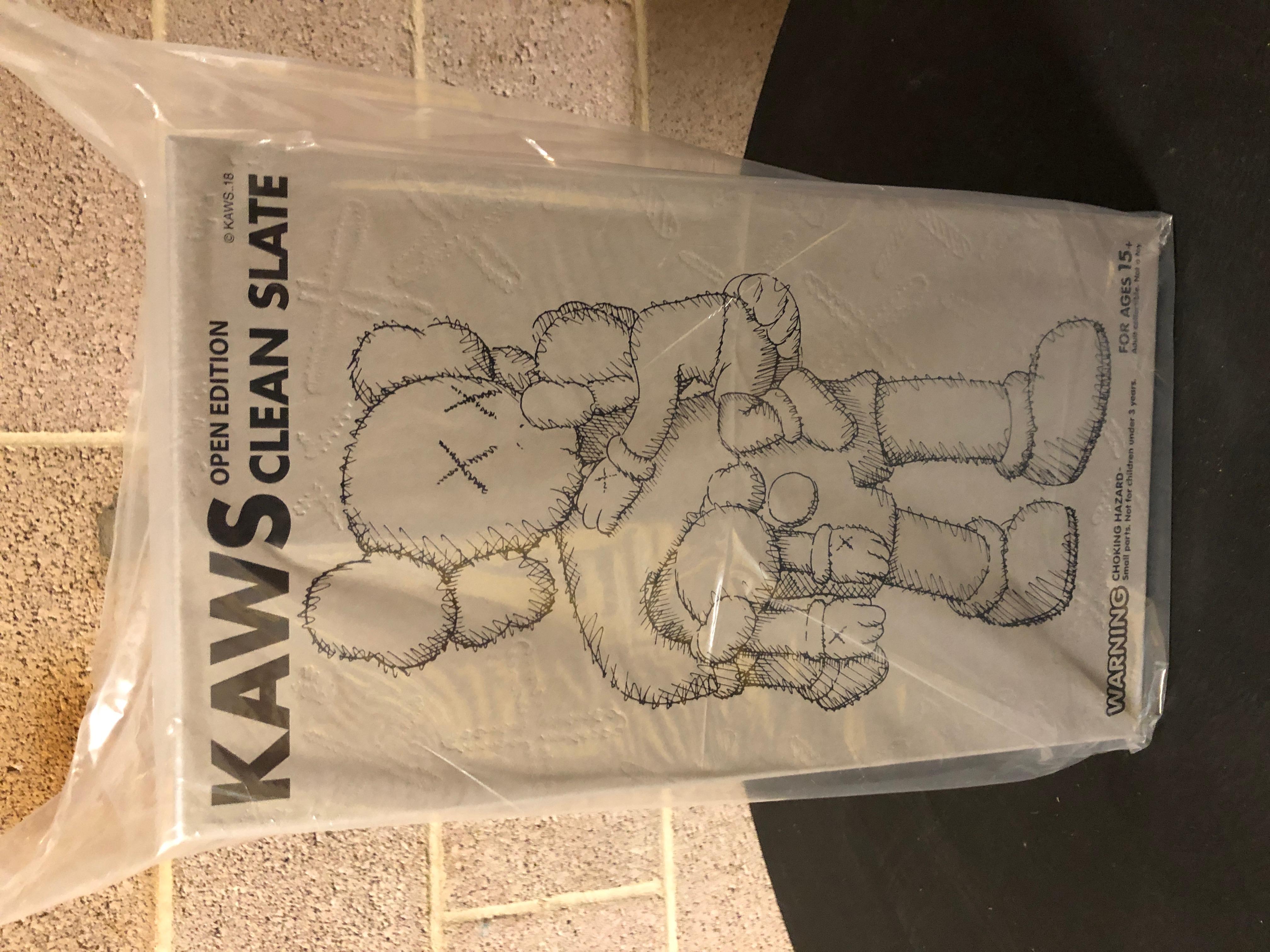 KAWS - Clean Slate - Set of 2 - Grey and Black Version - brand new For Sale 2