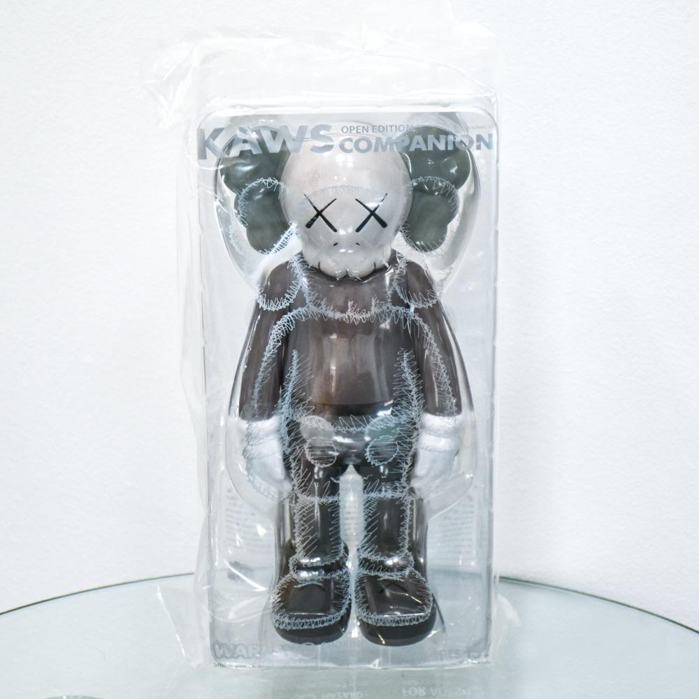 Realeased as part of Kaws exhibition in 2016.
Solid Brown edition.
Original sealed package as issued. Never opened.
Painted cast vinyl.
Open Edition 2016.
Stamped with Kaws signature with year on foot.
Produced by Medicom Toys.
Certificate of