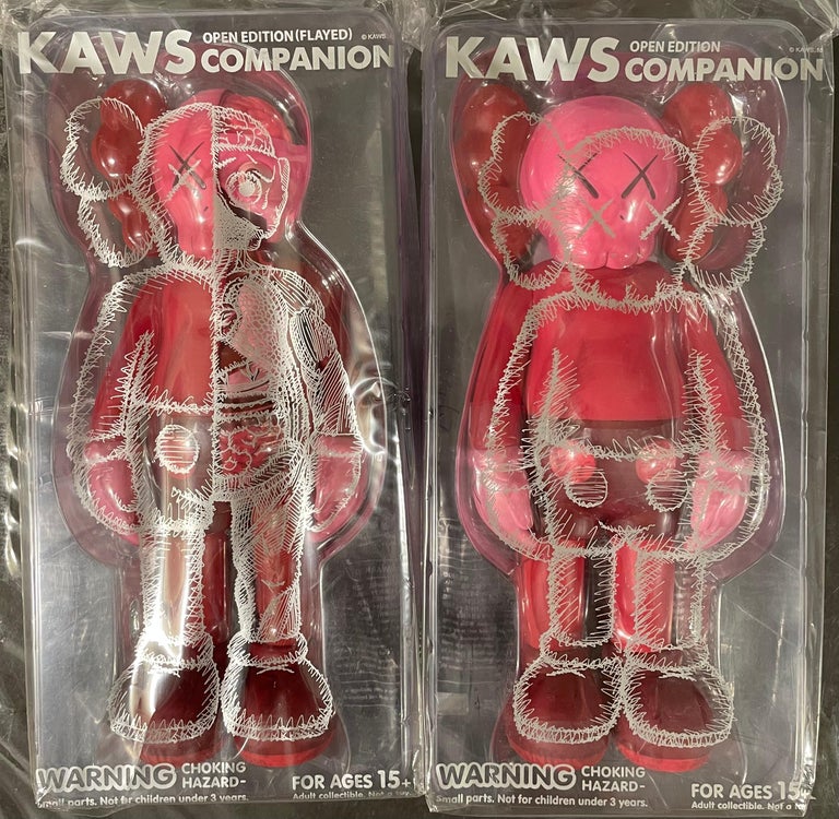 KAWS Companion Flayed Edition & Companion Edition Vinyl Figure Blush Set Sealed For Sale 8