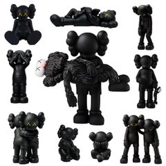 KAWS Companion Black: Set aus 10 Werken (KAWS Schwarzer Companion-Set)