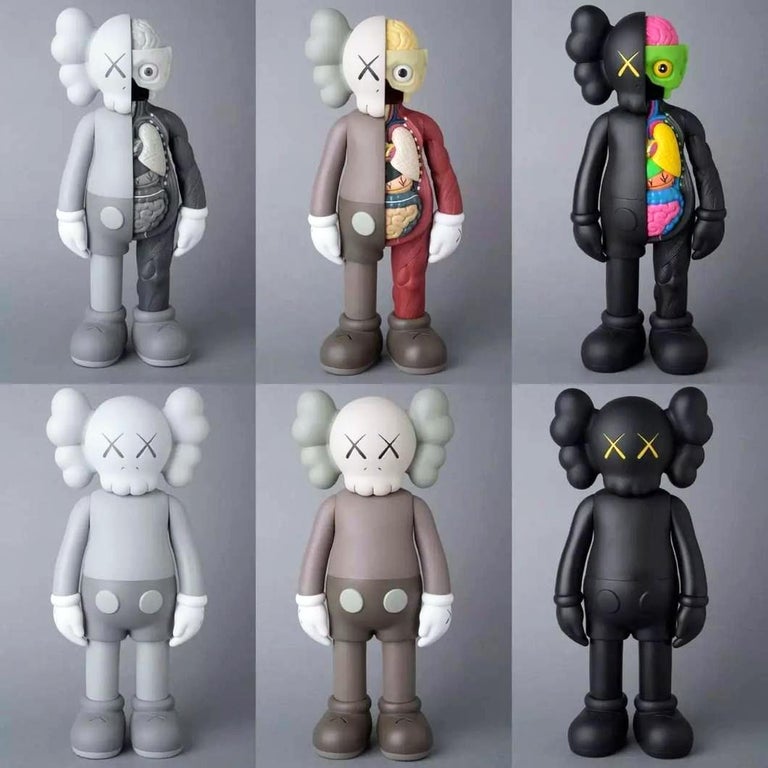 KAWS Companion 2016, Complete Set of 6. New and sealed in original packaging. Published by Medicom Japan in conjunction with the exhibition, KAWS: Where The End Starts at the Modern Art Museum of Fort Worth. These figurines have since sold out. Set
