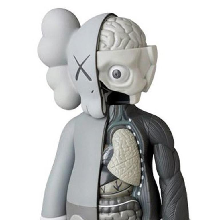 KAWS Companion 2016, Gray set of 2. Pair of toy figures, brand new, sealed in original individual packaging. 
Two variations: Kaws full body and flayed (dissected).
Published by Medicom Japan in conjunction with the exhibition KAWS: Where The End