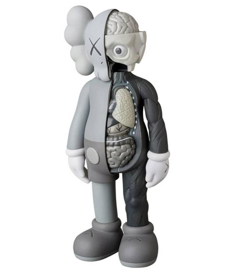 KAWS Companions, set of 2, Grey, Full and Flayed (2016) For Sale 1