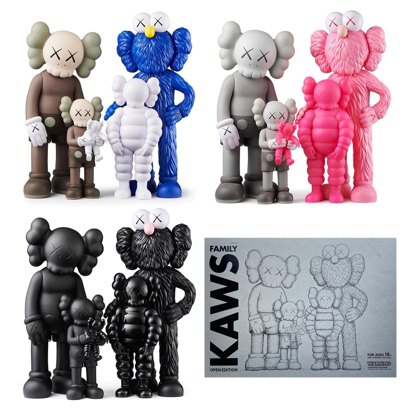 KAWS FAMILY 2021 : ensemble complet de 3 œuvres :
Ces coffrets KAWS Companion, très appréciés et à collectionner, ont été publiés à l'occasion de la première exposition à grande échelle de KAWS dans un musée japonais, KAWS : TOKYO FIRST au Mori Art